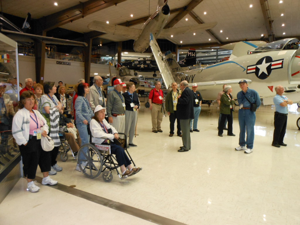 On the tour of the National Naval Aviation Museum with George Young as tour guide