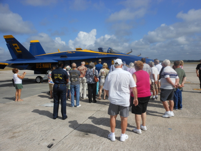 On the flightline with the Blue Angels