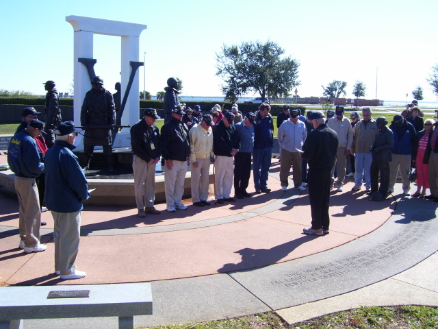 Memorial service at the Veteran's Memorial Park