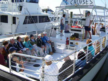 Group One leaving on Dolphin Cruise