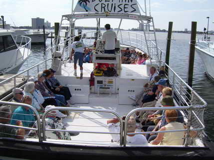 Group Two leaving for dolphin cruise