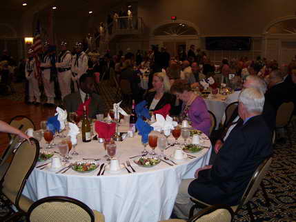 Banquet at the Officer's Club with Color Guard