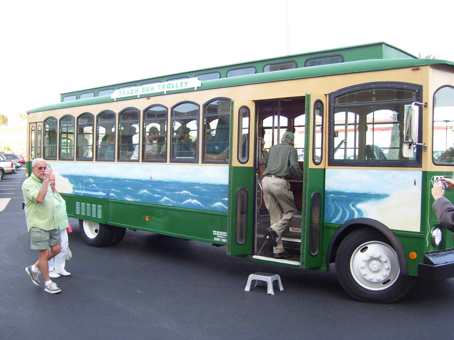Loading trolley for Downtown Pensacola Tour