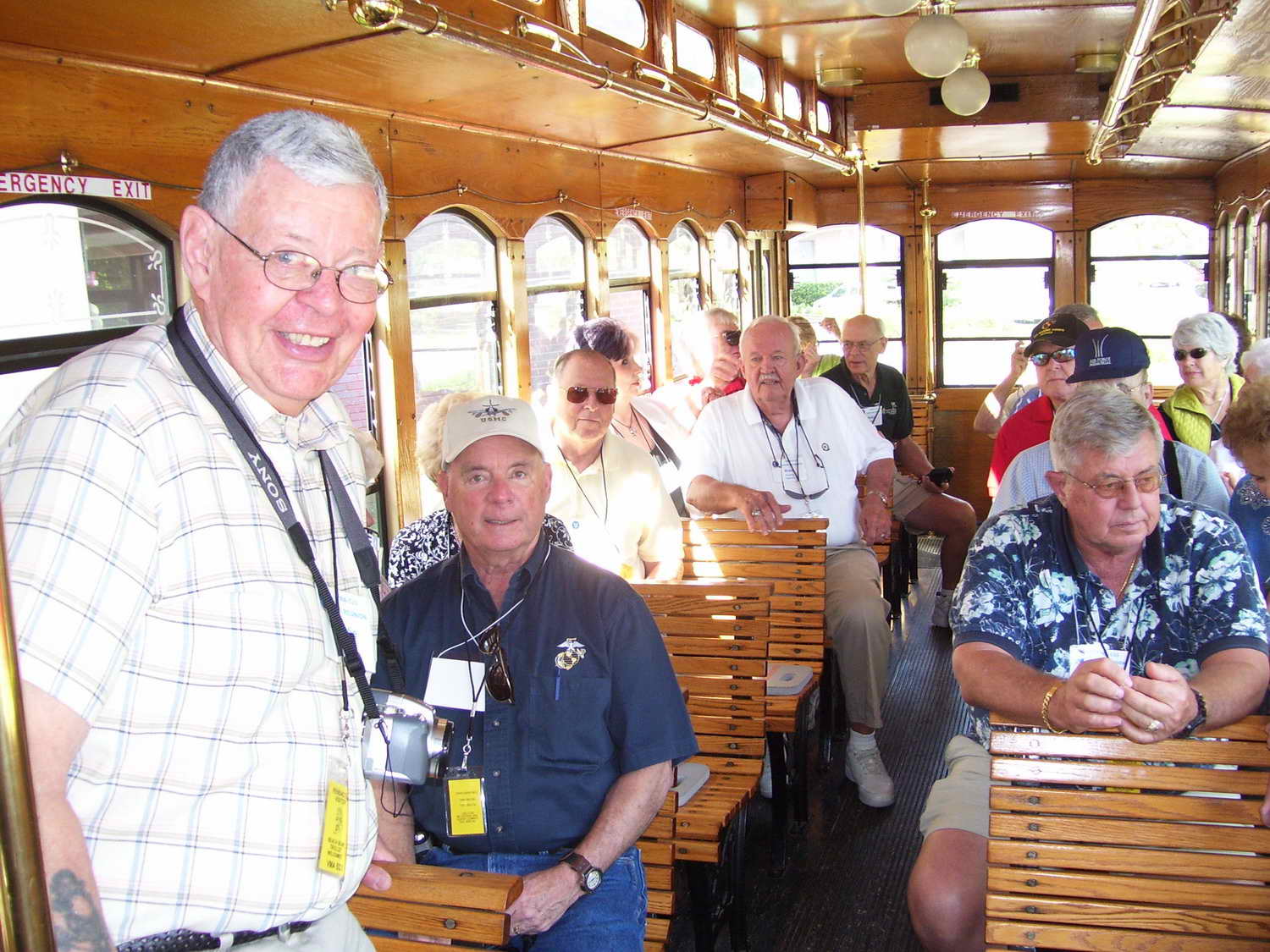 Loading trolley at Navy Lodge for Downtown Pensacola Tour