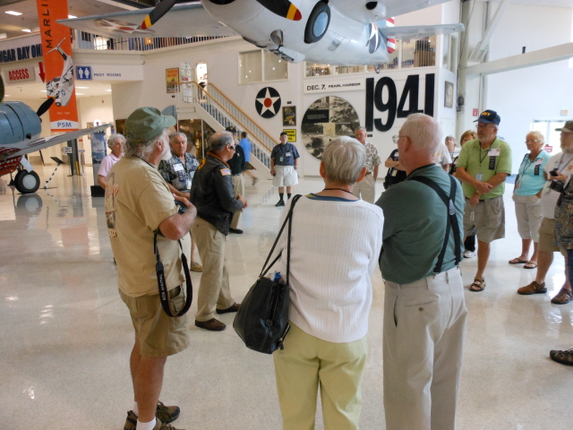 On the tour of the National Naval Aviation Museum with tour guide Ron