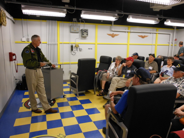 Briefing in the Ready Room of the Ambition - National Flight Academy