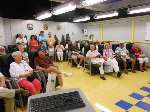 A briefing in the ready room of the National Flight Academy